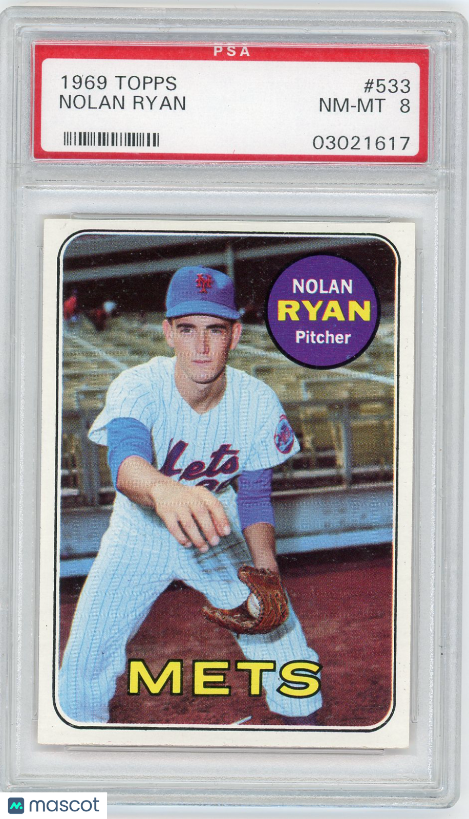 1969 Topps Nolan Ryan #533 PSA 8