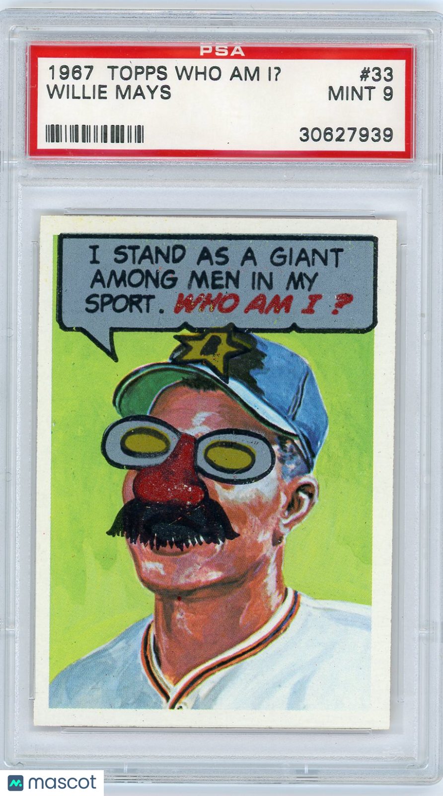 1967 Topps Who Am I? Willie Mays #33 PSA 9