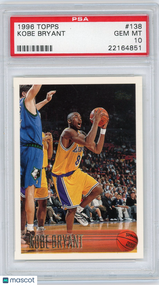 1996 Topps Kobe Bryant #138 PSA 10