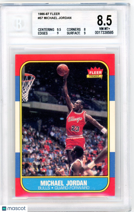 1986 Fleer Michael Jordan #57 BGS 8.5