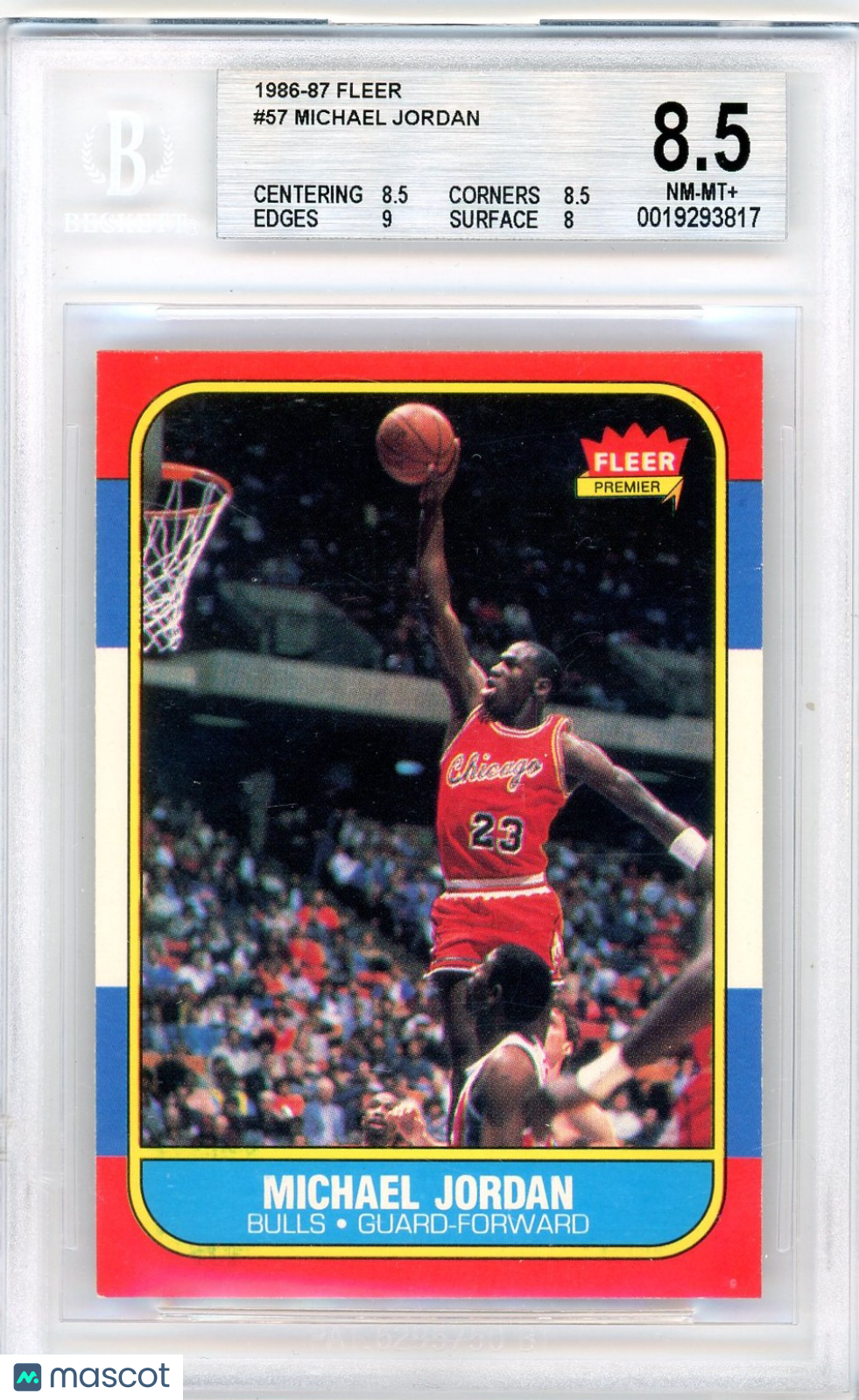1986 Fleer Michael Jordan #57 BGS 8.5