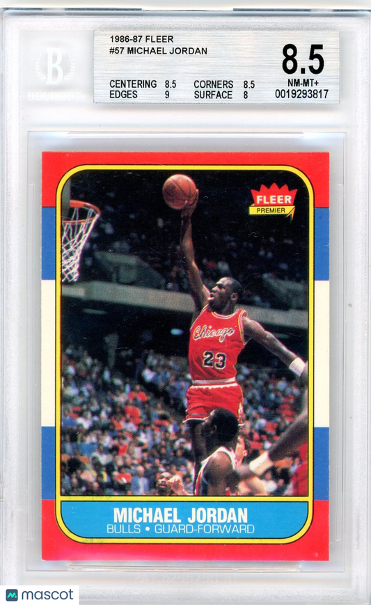 1986 Fleer Michael Jordan #57 BGS 8.5