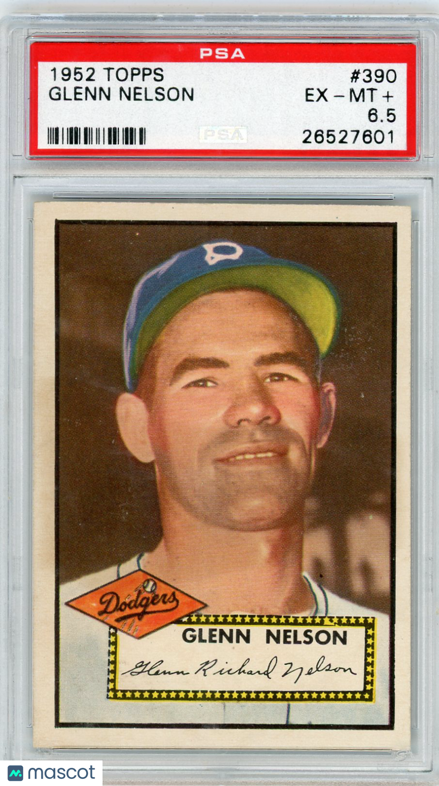 1952 Topps Glenn Nelson #390 PSA 6.5