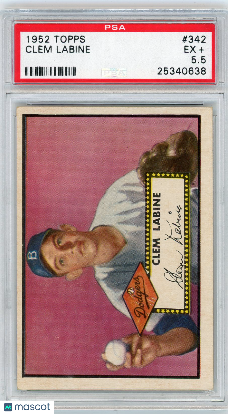 1952 Topps Clem Labine #342 PSA 5.5