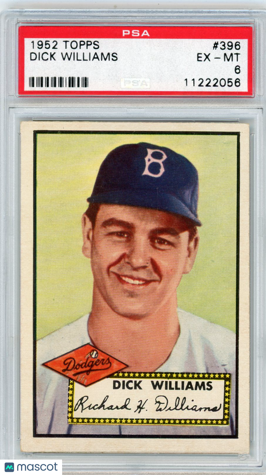 1952 Topps Dick Williams #396 PSA 6