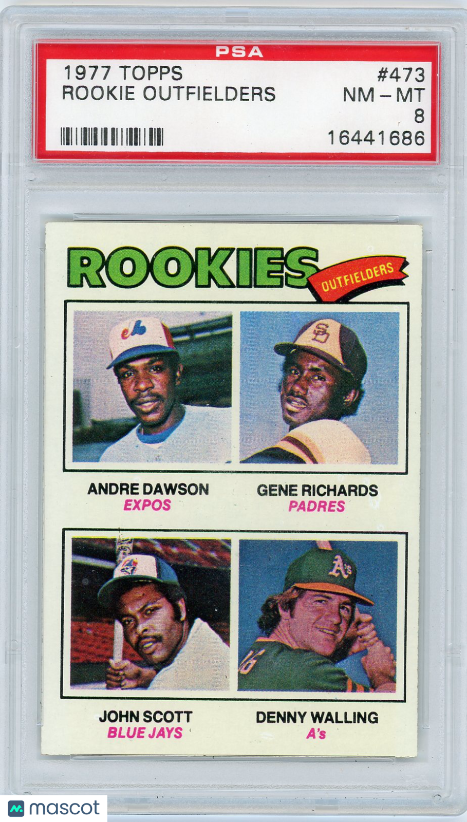 1977 Topps Rookie Outfielders #473 PSA 8