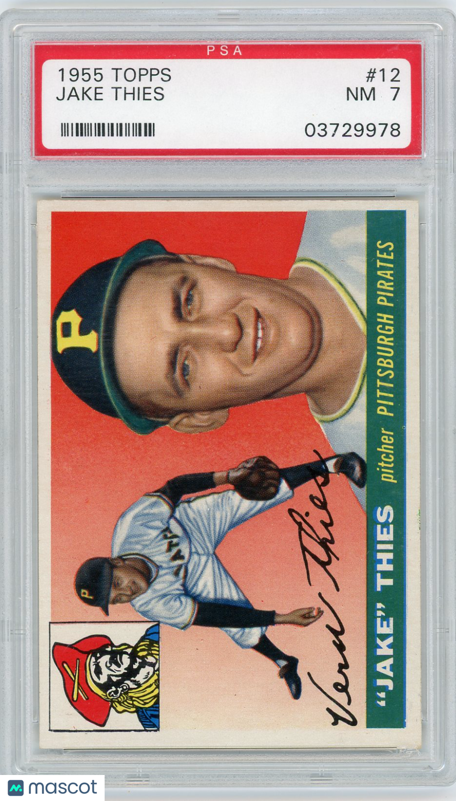 1955 Topps Jake Thies #12 PSA 7