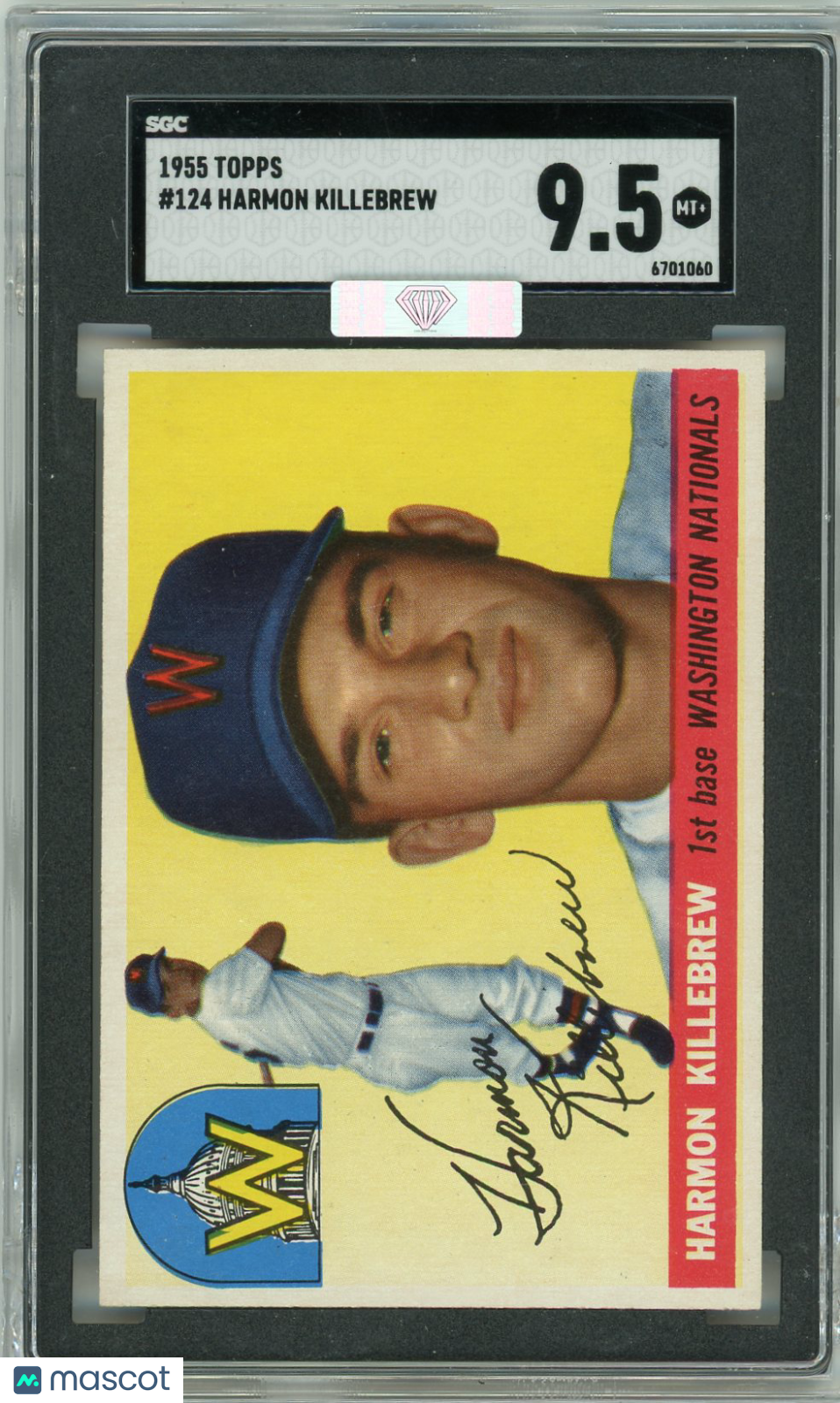 1955 Topps Harmon Killebrew #124 SGC 9.5
