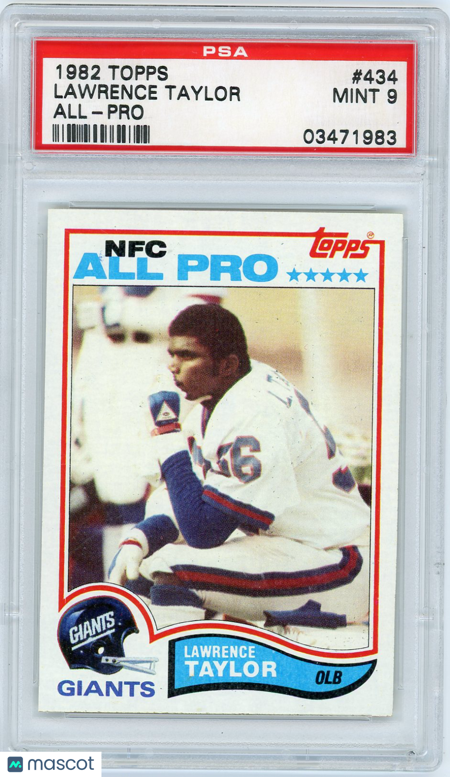1982 Topps Lawrence Taylor #434 All Pro PSA 9