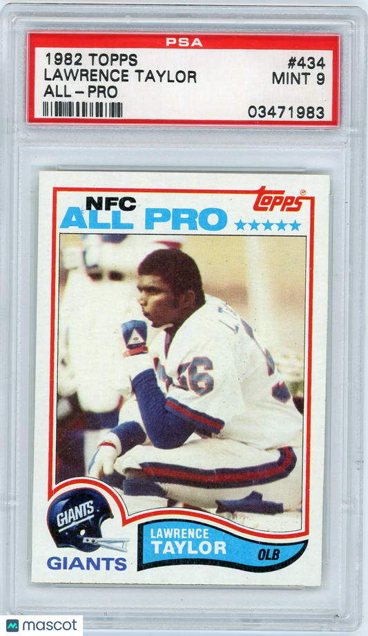 1982 Topps Lawrence Taylor #434 All Pro PSA 9