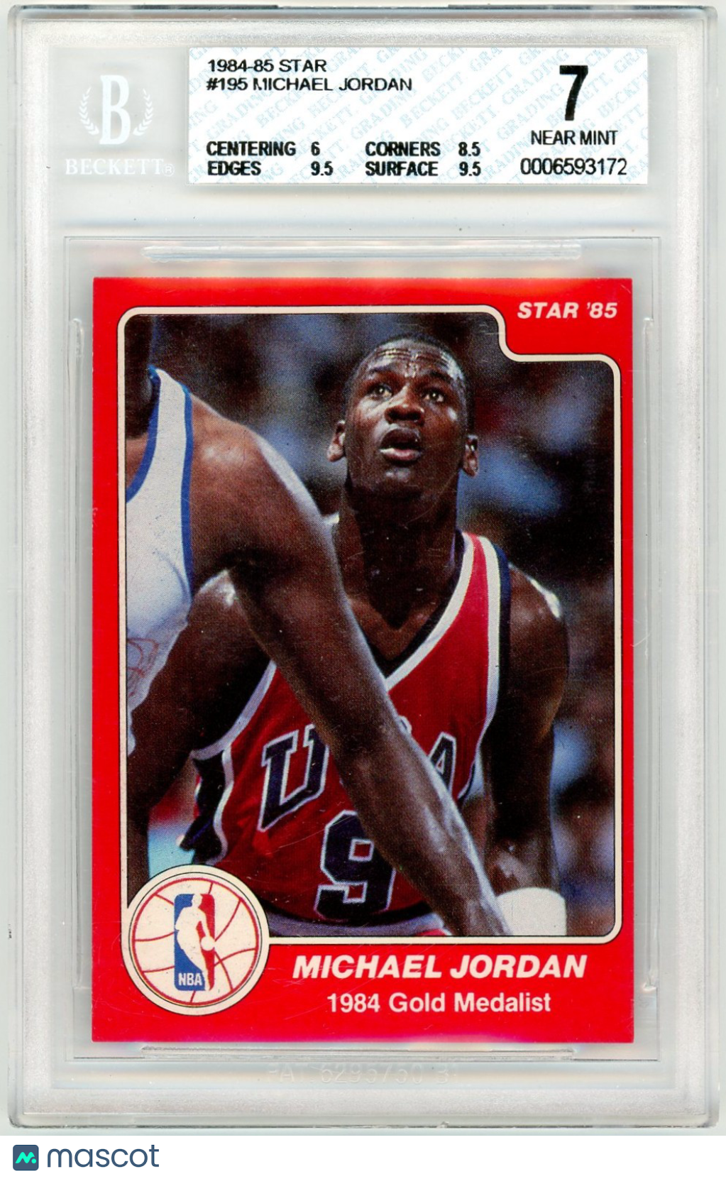 1984 Star Michael Jordan #195 BGS 7