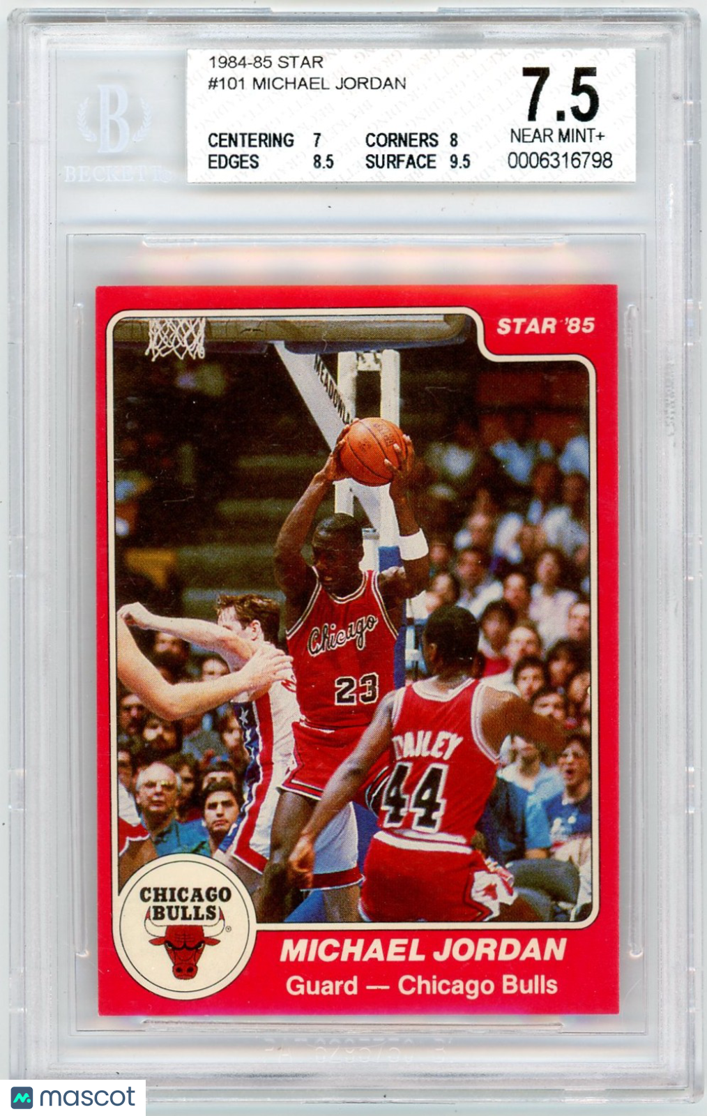 1984 Star Michael Jordan #101 BGS 7.5