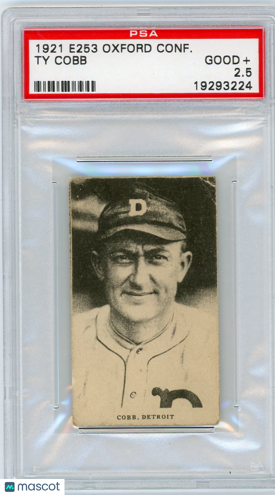 1921 E253 Oxford Confectionery Ty Cobb PSA 2.5