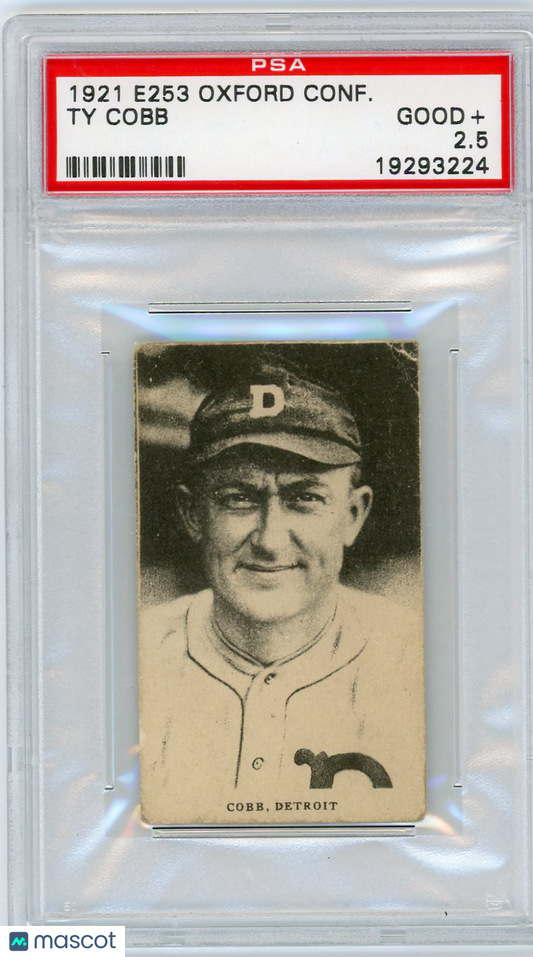 1921 E253 Oxford Confectionery Ty Cobb PSA 2.5