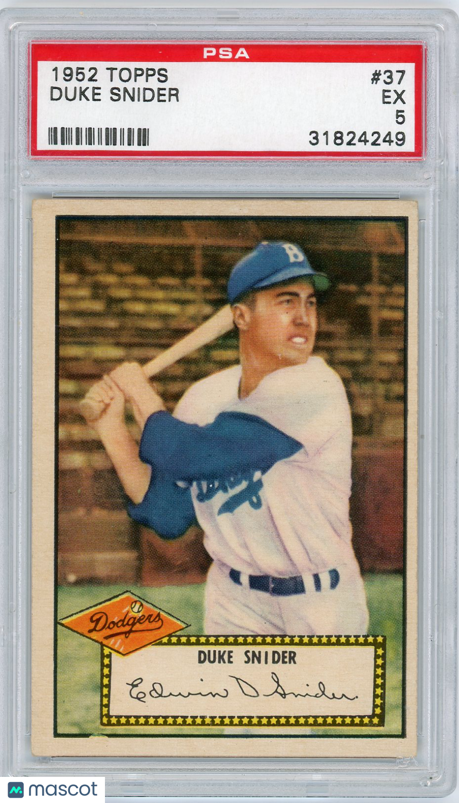 1952 Topps Duke Snider #37 PSA 5