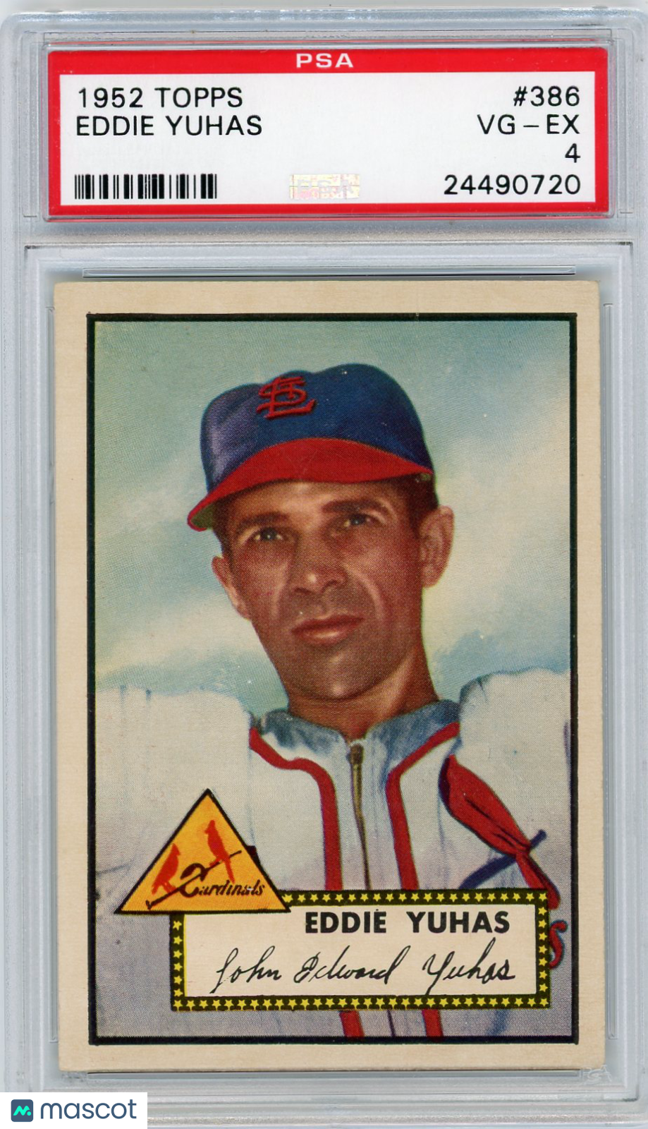 1952 Topps Eddie Yuhas #386 PSA 4