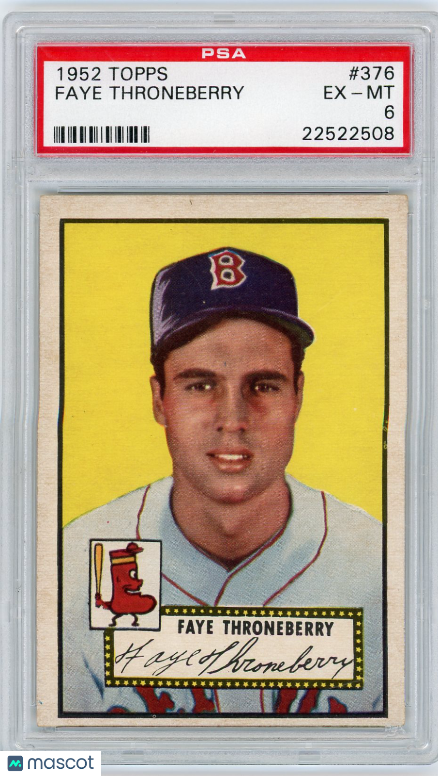 1952 Topps Faye Throneberry #376 PSA 6