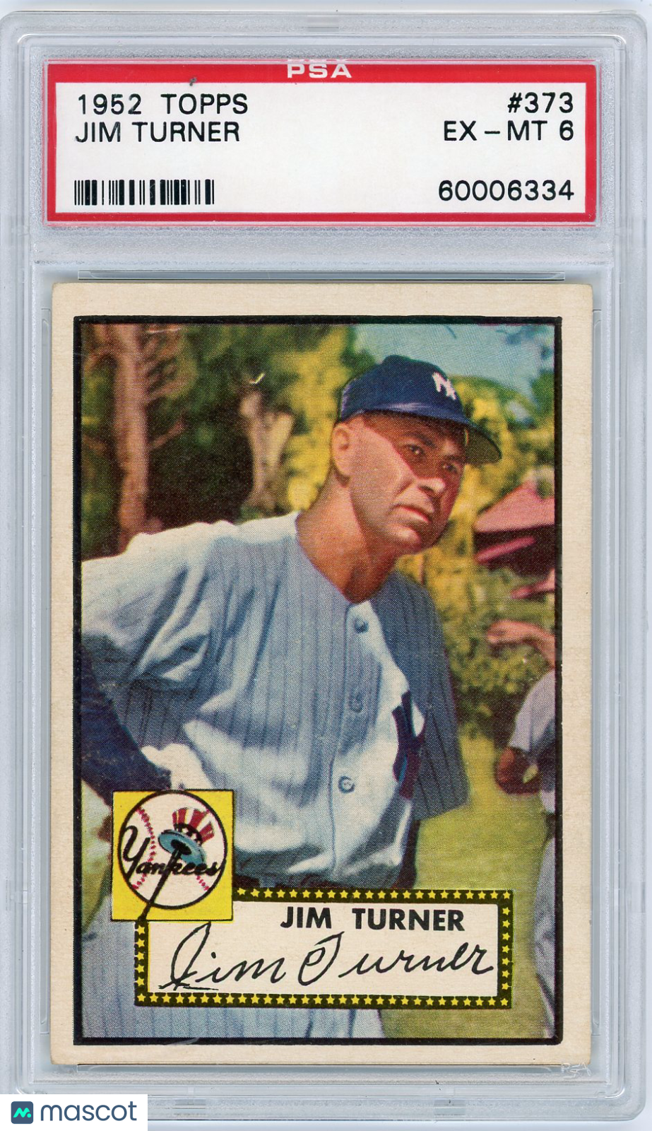 1952 Topps Jim Turner #373 PSA 6