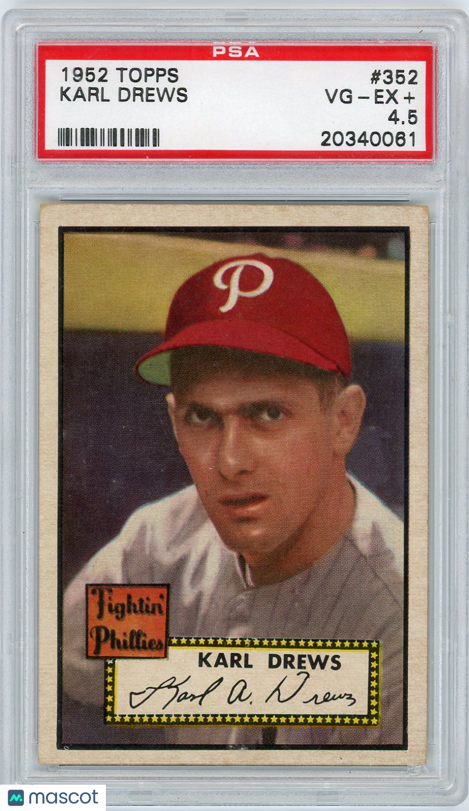 1952 Topps Karl Drews #352 PSA 4.5