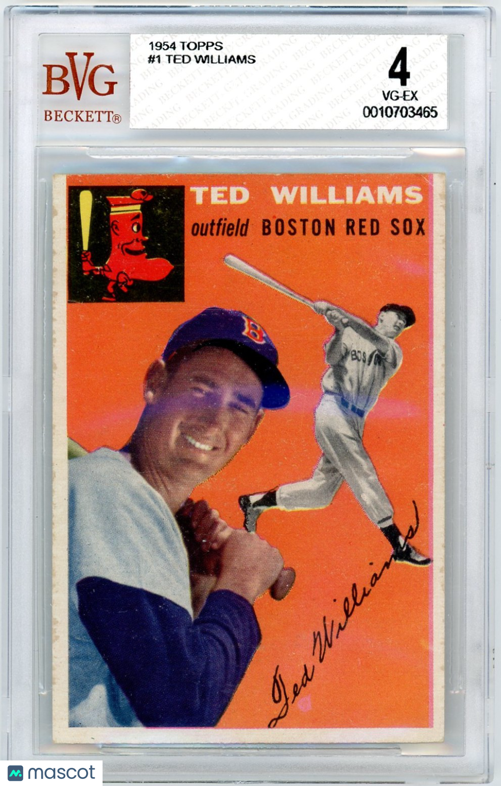 1954 Topps Ted Williams #1 BVG 4