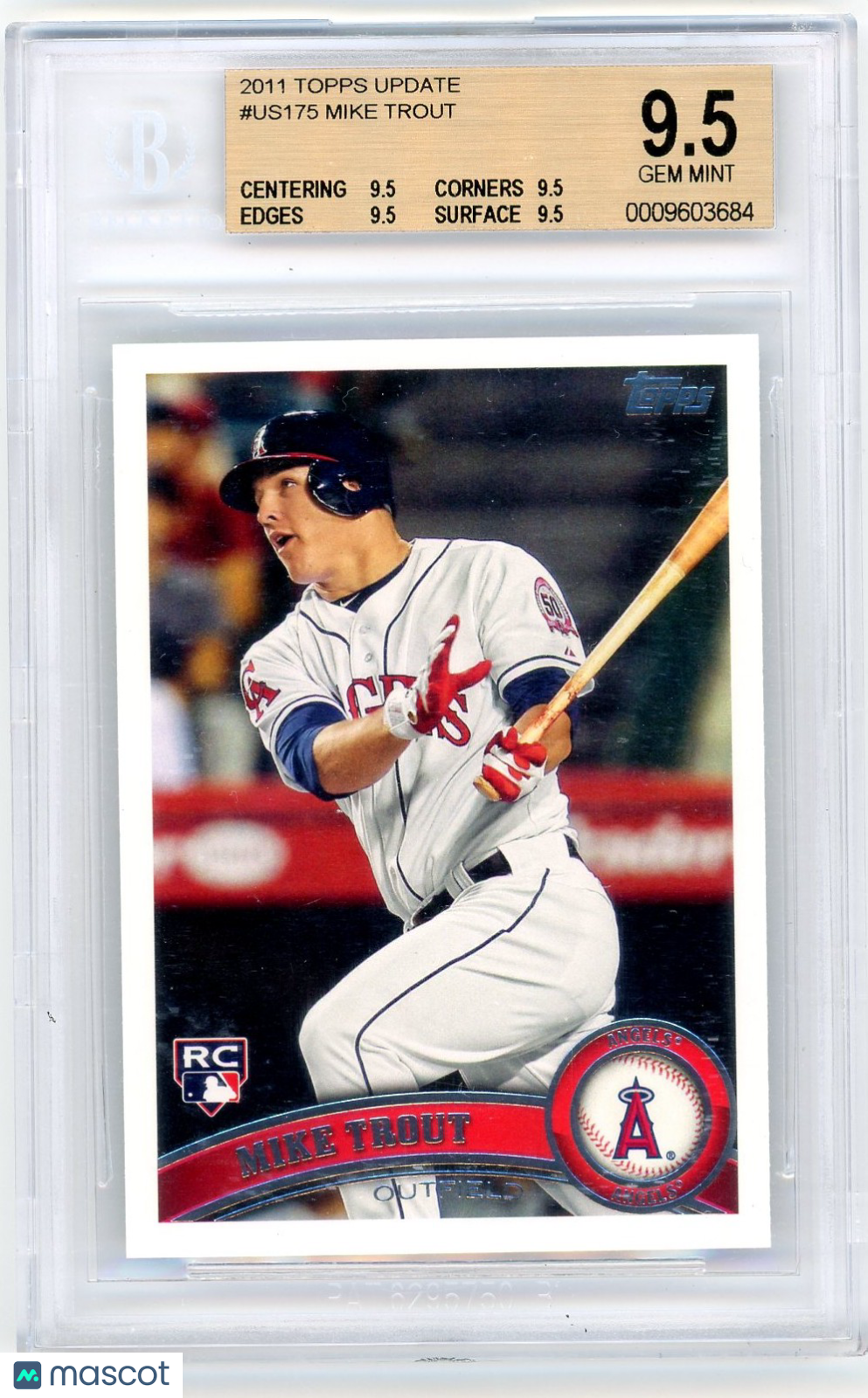 2011 Topps Update Mike Trout #US175 BGS 9.5