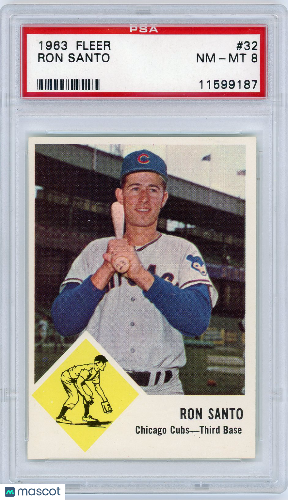 1963 Fleer Ron Santo #32 PSA 8