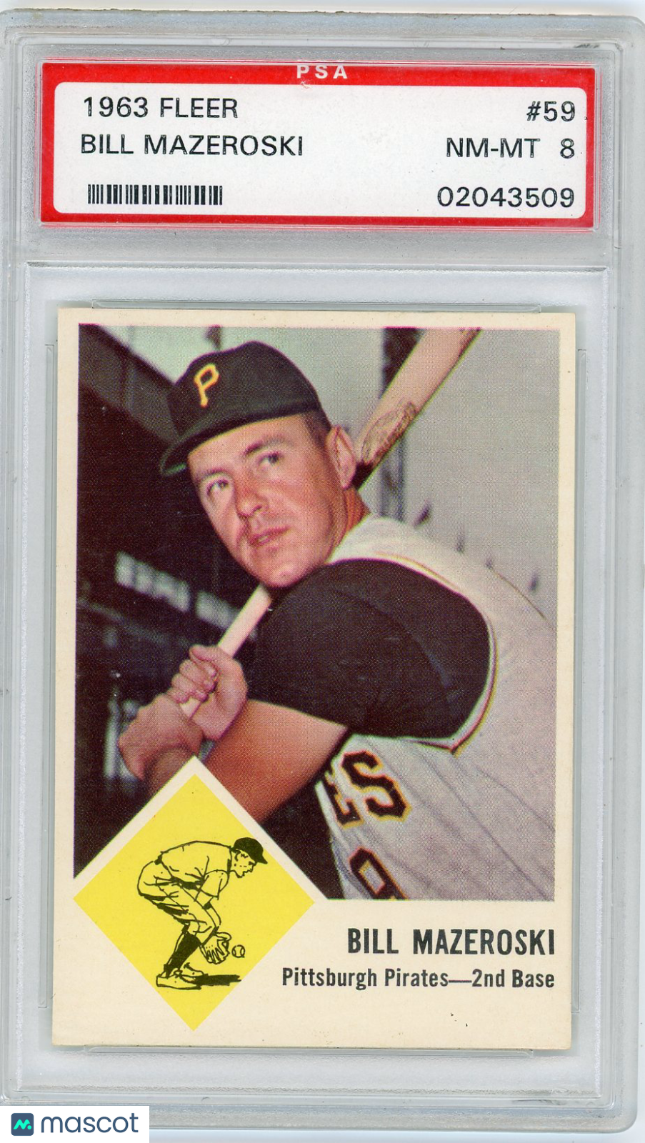 1963 Fleer Bill Mazeroski #59 PSA 8