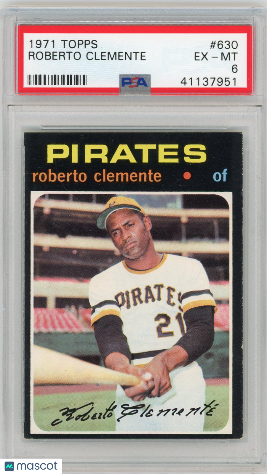 1971 Topps Roberto Clemente #630 PSA 6
