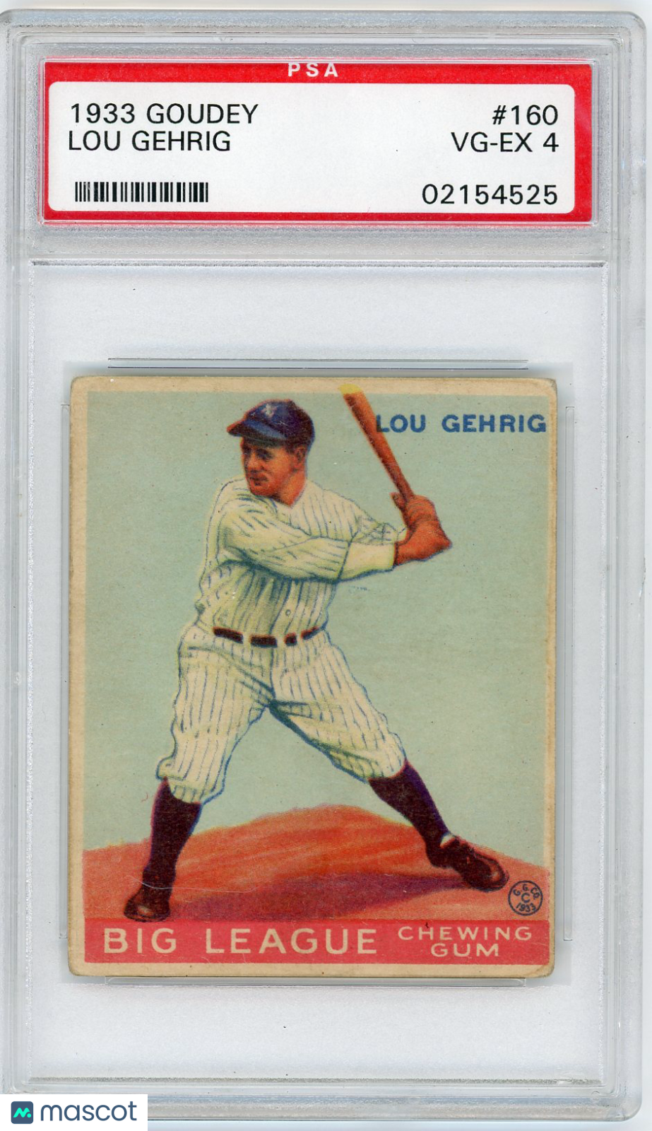 1933 Goudey Lou Gehrig #160 PSA 4