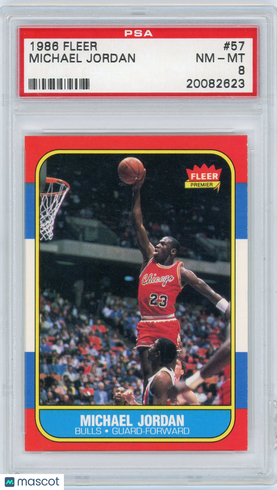 1986 Fleer Michael Jordan #57 PSA 8