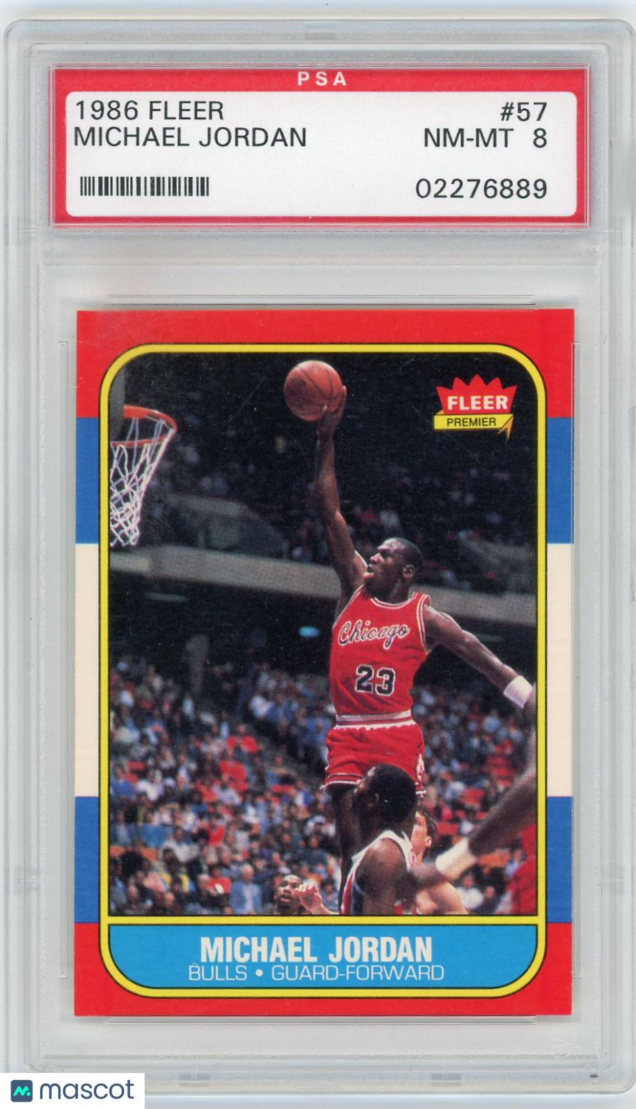 1986 Fleer Michael Jordan #57 PSA 8