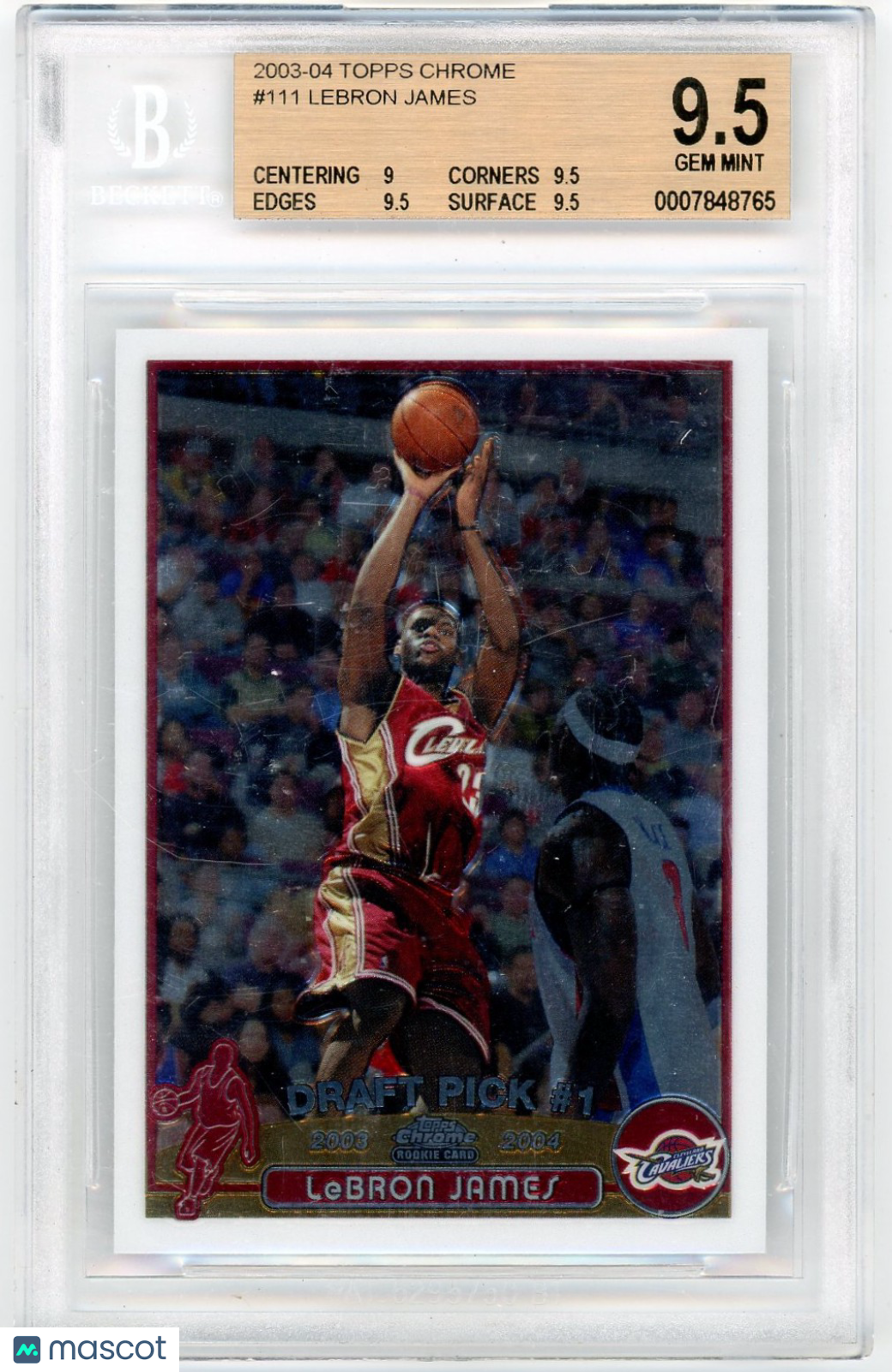 2003 Topps Chrome LeBron James #111 BGS 9.5