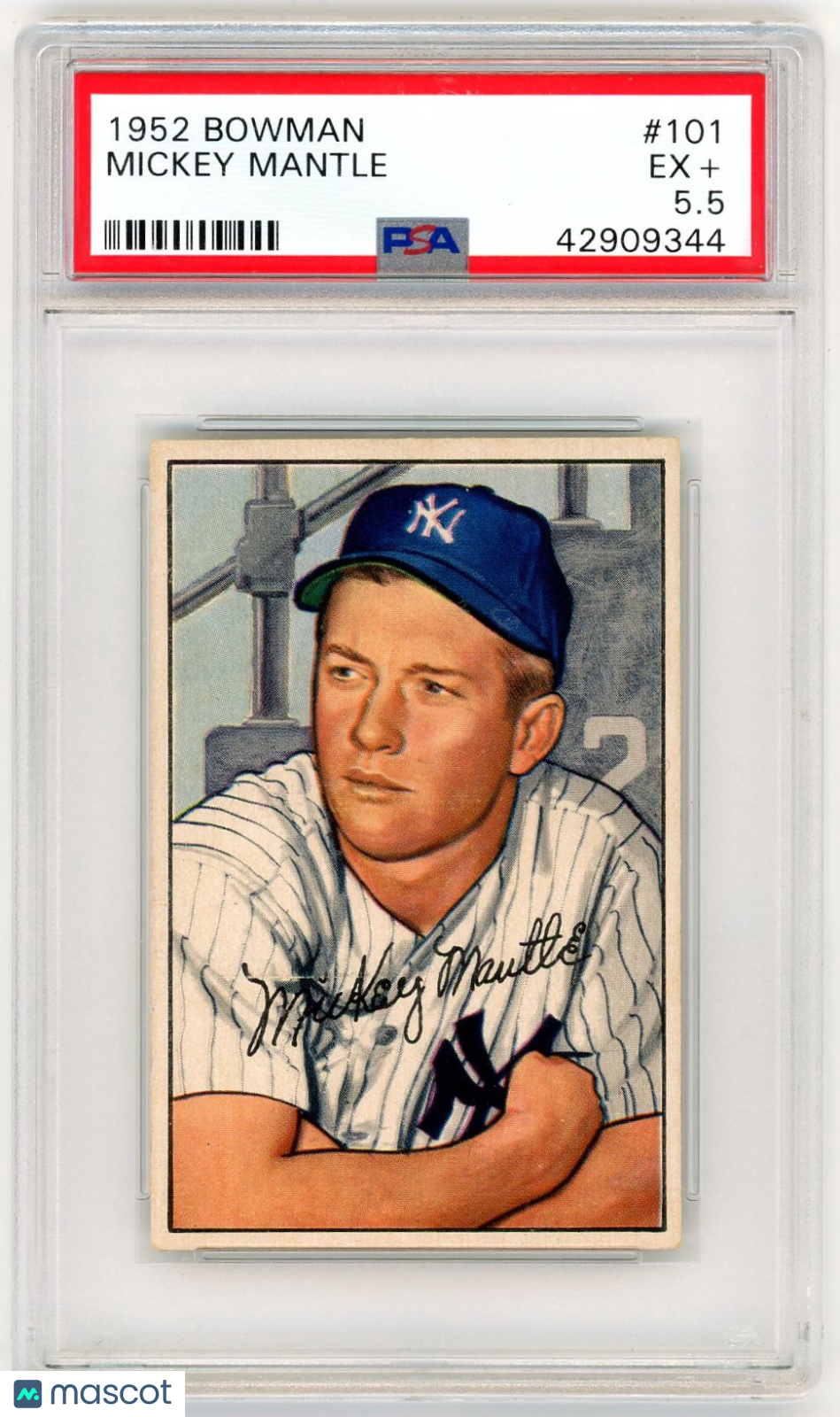 1952 Bowman Mickey Mantle #101 PSA 5.5 PWCC E