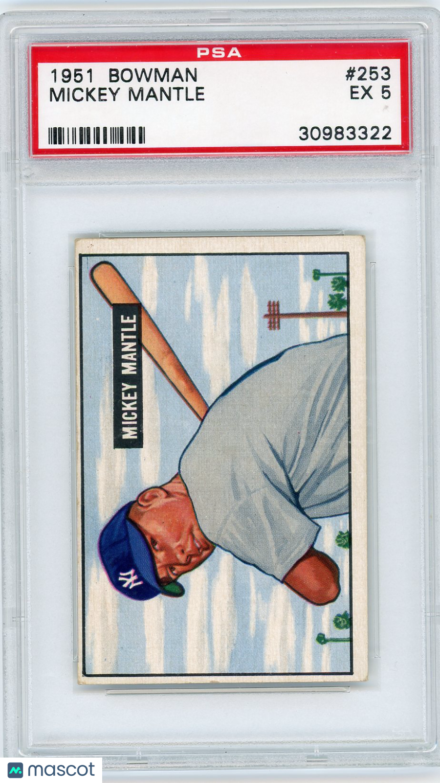 1951 Bowman Mickey Mantle #253 PSA 5