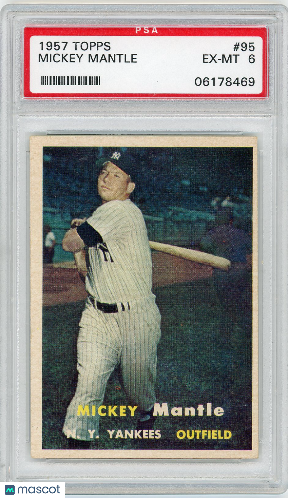 1957 Topps Mickey Mantle #95 PSA 6