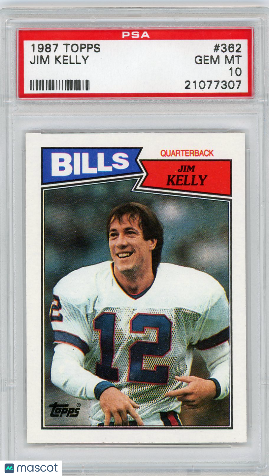 1987 Topps Jim Kelly #362 PSA 10