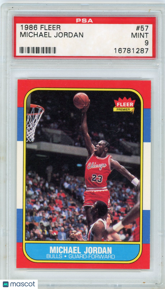 1986 Fleer Michael Jordan #57 PSA 9