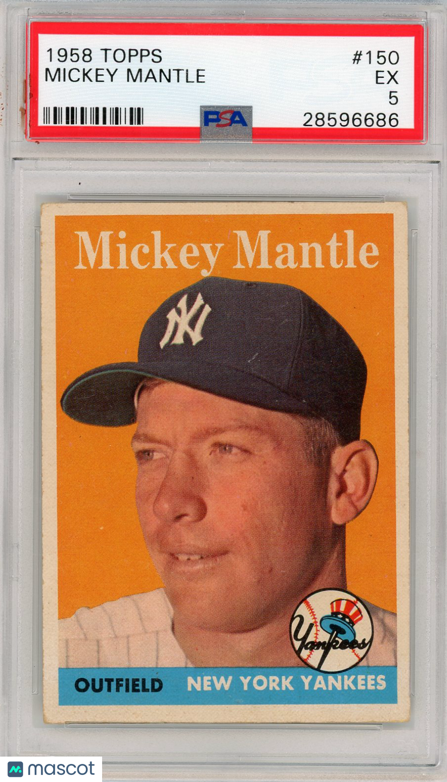 1958 Topps Mickey Mantle #150 PSA 5