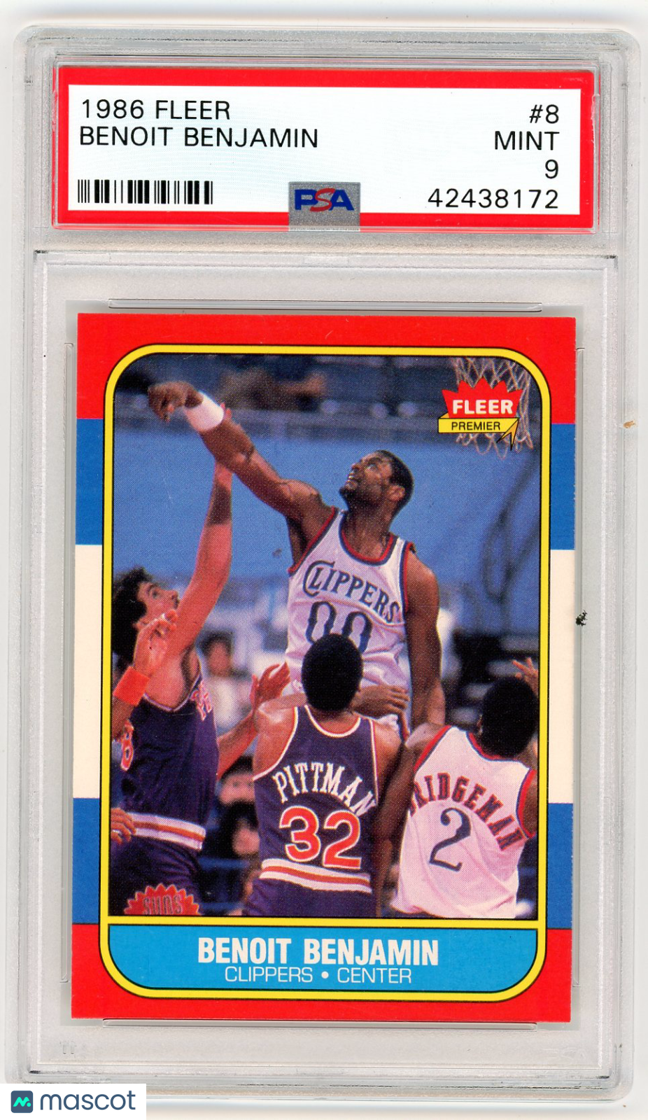 1986 Fleer Benoit Benjamin #8 PSA 9