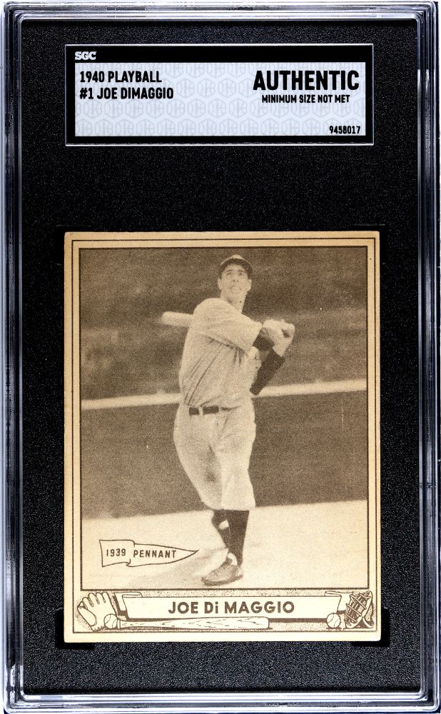 1940 JOE DIMAGGIO PLAYBALL #1 SGC AUTHENTIC