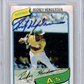 1980 Topps Rickey Henderson #482 BVG Authentic Auto Rookie