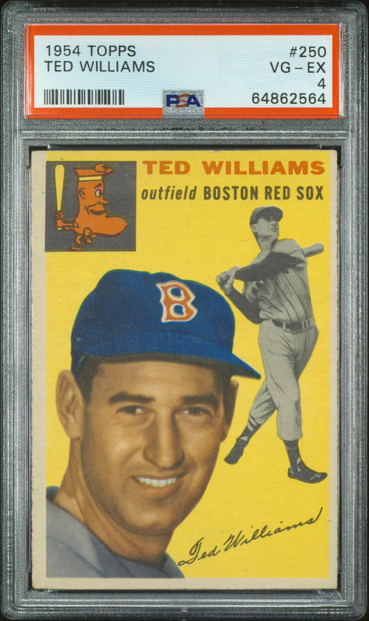 1954 TOPPS TED WILLIAMS #250 PSA 4