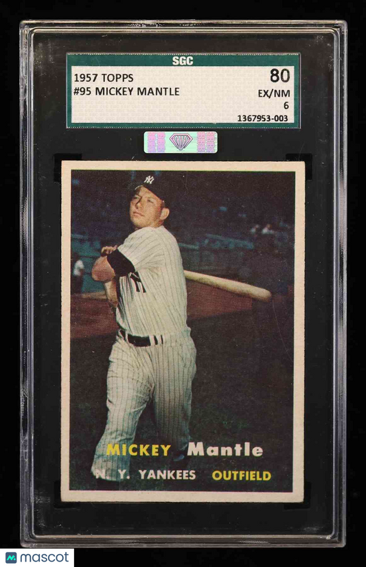 1957 Topps Mickey Mantle #95 SGC 6 MBA Silver