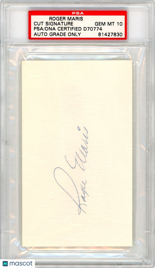 1958 Roger Maris PSA A Auto 10
