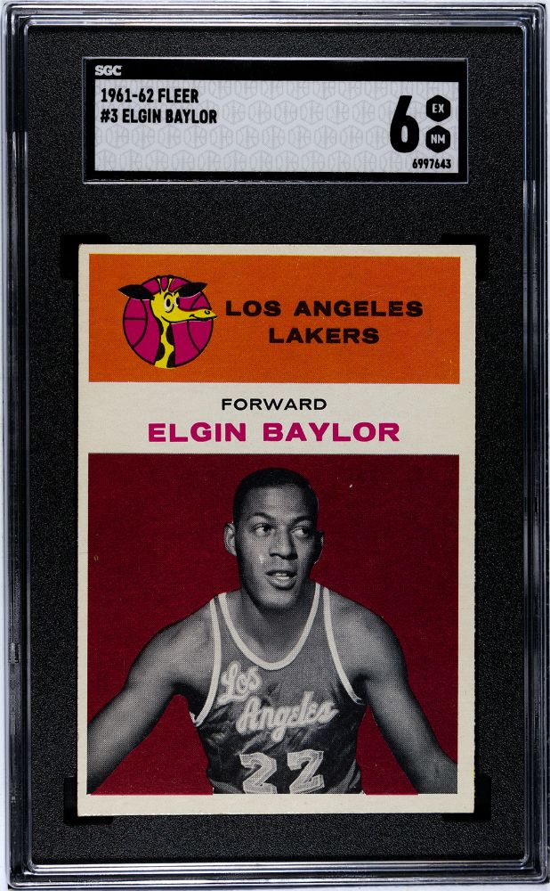 1961-62 FLEER ELGIN BAYLOR #3 SGC 6