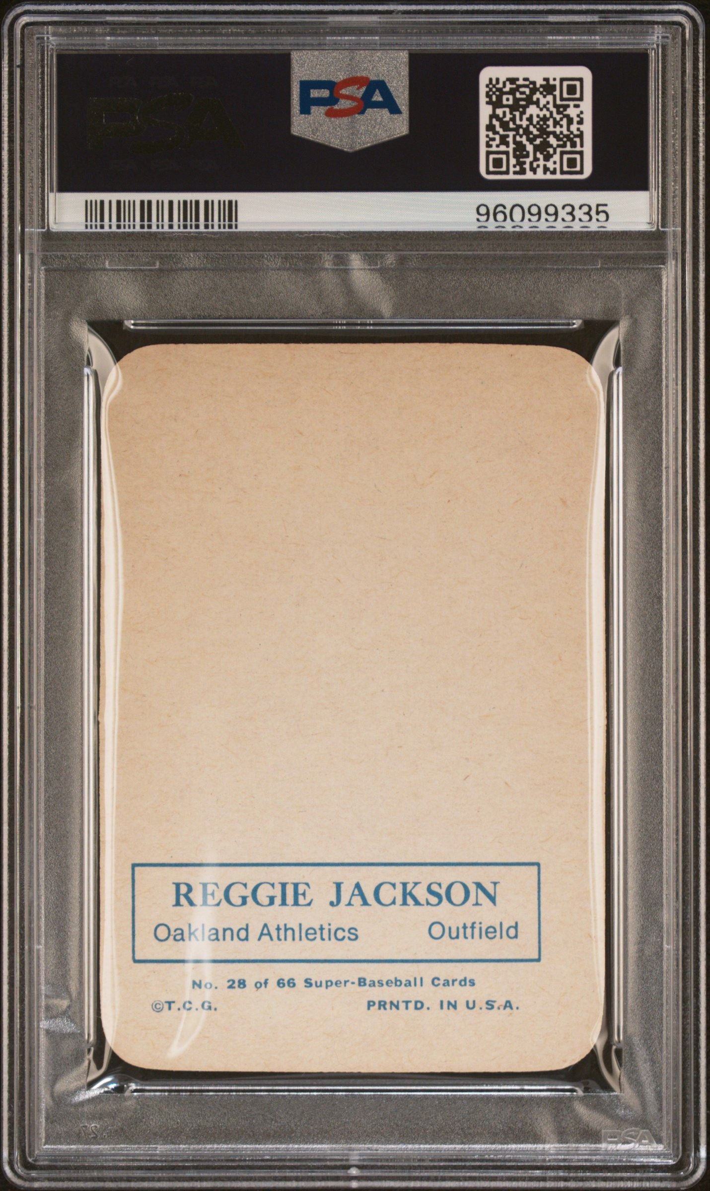 1969 TOPPS REGGIE JACKSON SUPER #28 PSA 9