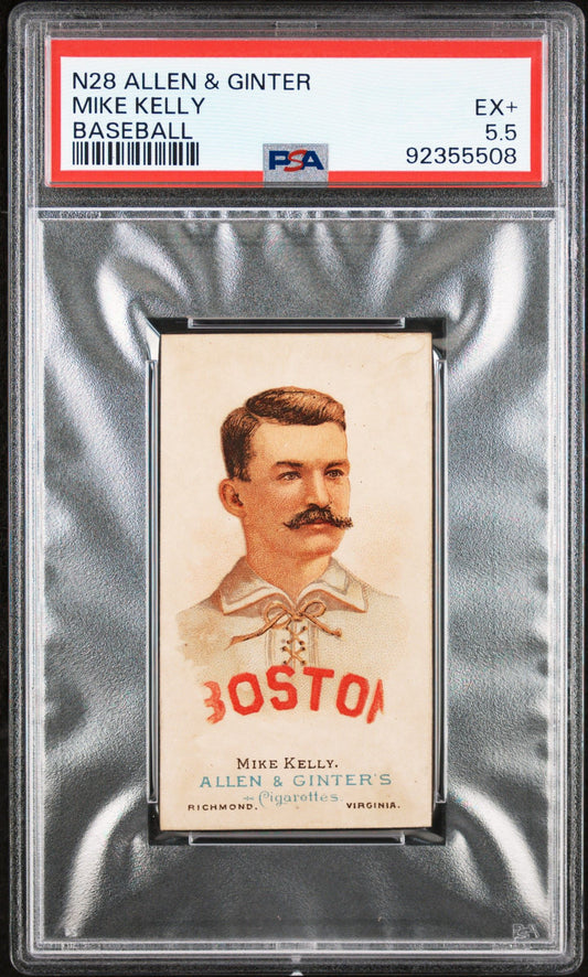 1888 MIKE KELLY N28 ALLEN & GINTER BASEBALL PSA 5.5