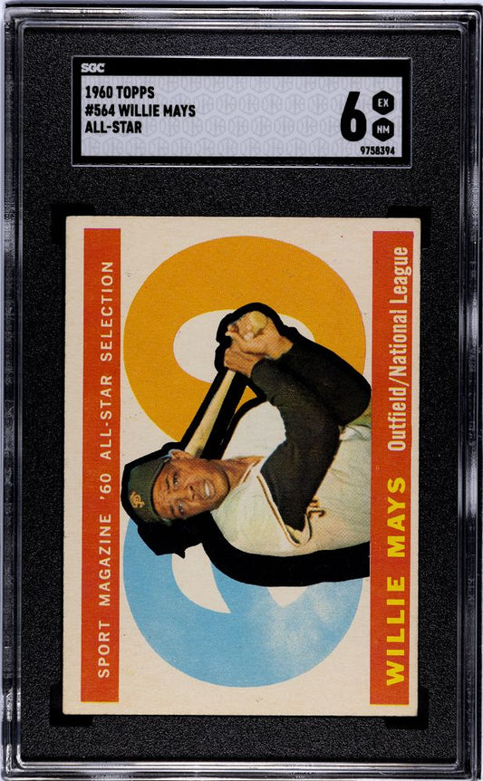 1960 TOPPS WILLIE MAYS ALL-STAR #564 SGC 6