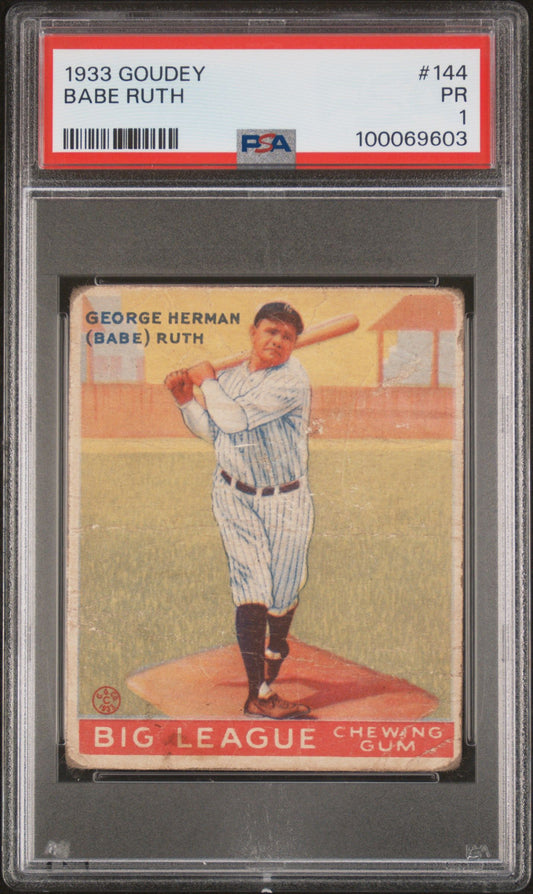 1933 GOUDEY BABE RUTH #144 PSA 1