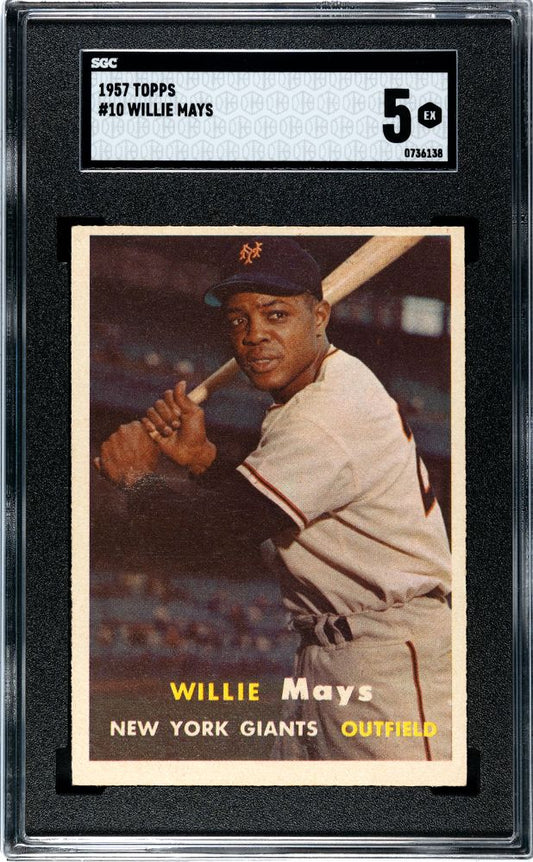 1957 TOPPS WILLIE MAYS #10 SGC 5